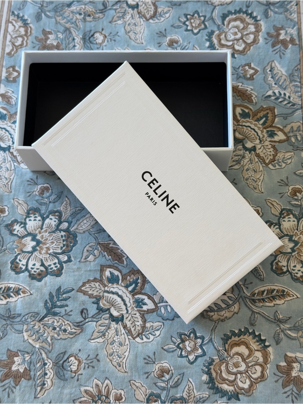 Celine White and Black Logo Gift Box